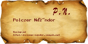 Polczer Nándor névjegykártya